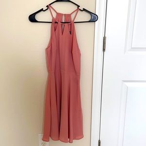 Pink Express High Neck Mink Dress